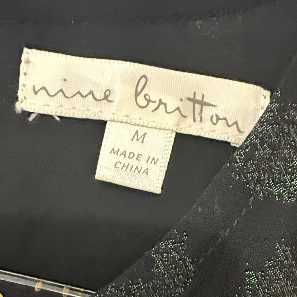 Nine Britton Black Patterned Blouse - image 6